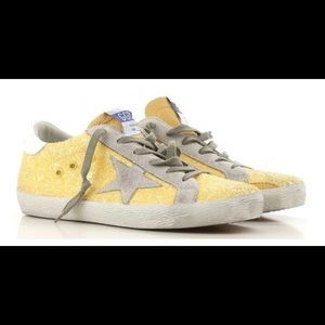 Yellow sparkly GOLDEN GOOSES